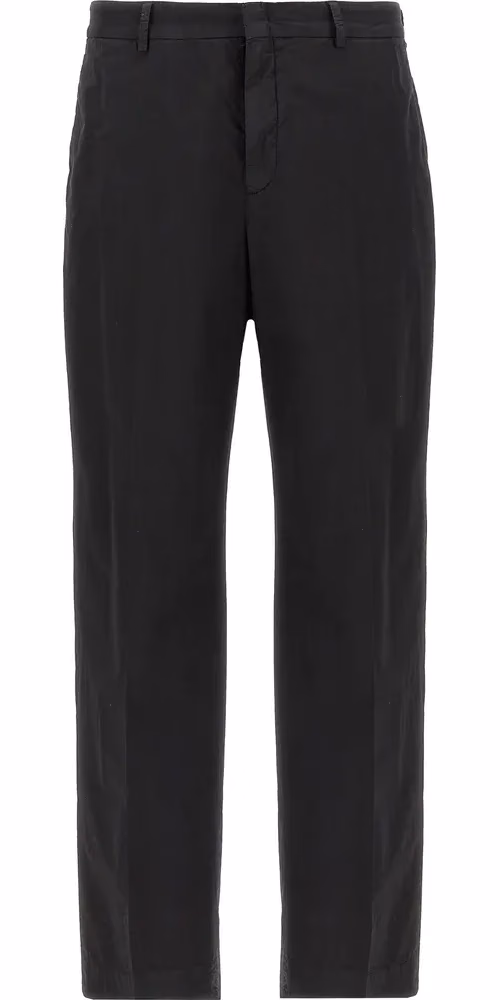 CELLAR DOOR Black Cotton Casual Pants