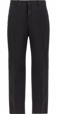 Black Cotton Casual Pants