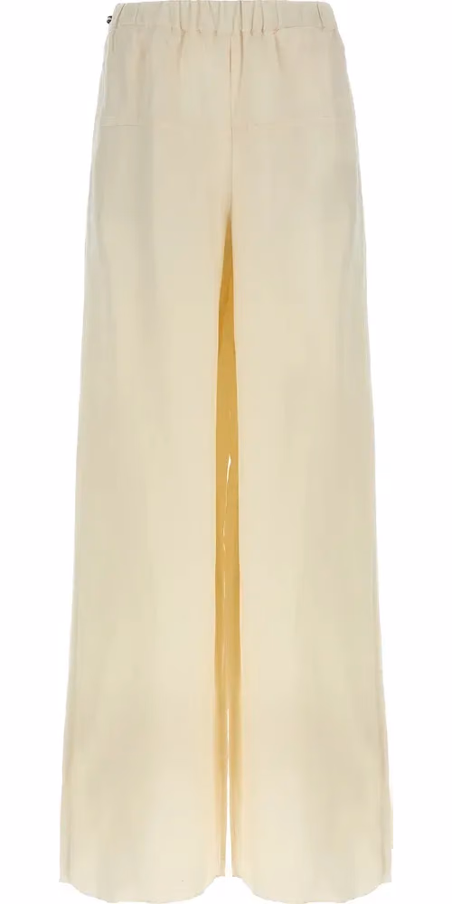 Max Mara White Flax Casual Pants