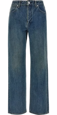 Blue Cotton Slim Fit Jeans