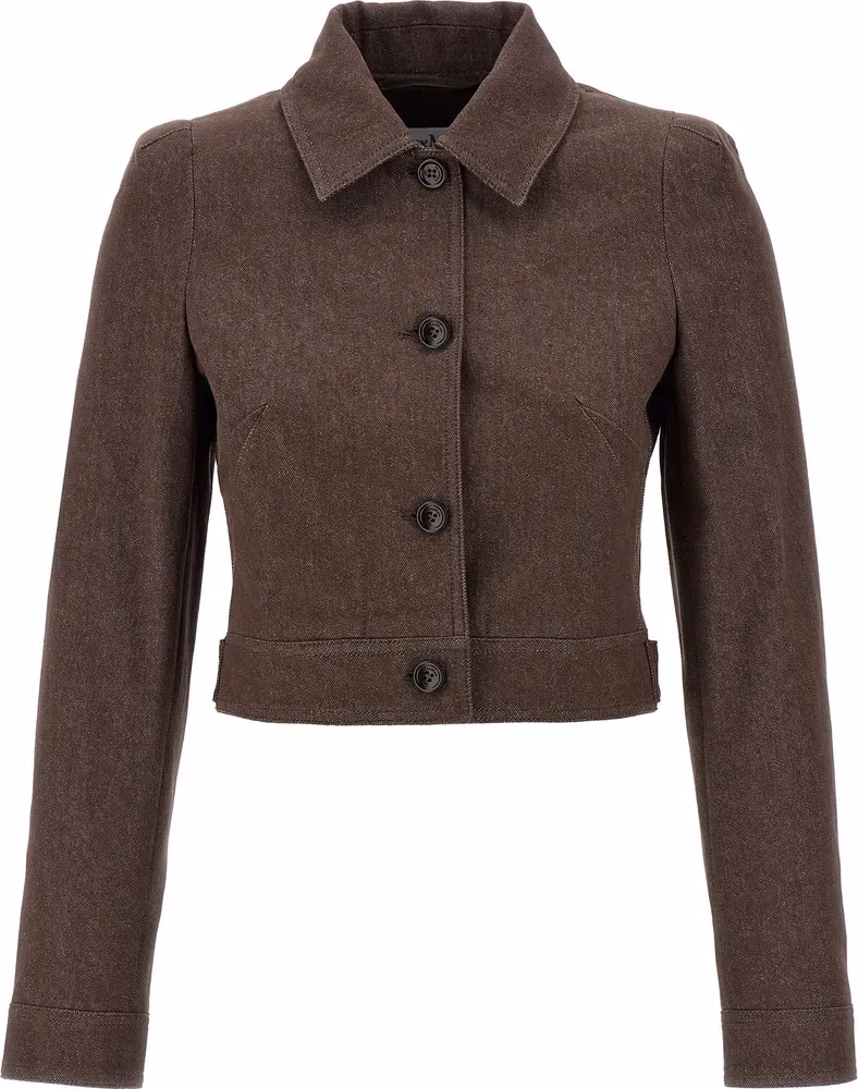 Max Mara Brown Cotton Blazer