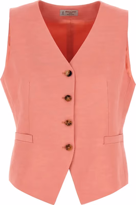 Multicolor Viscose Sleeveless Jacket