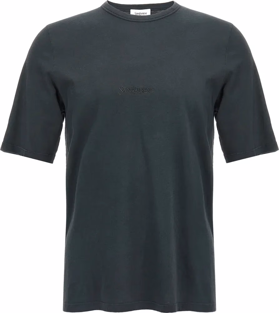 Saint Laurent Black Cotton T-Shirt