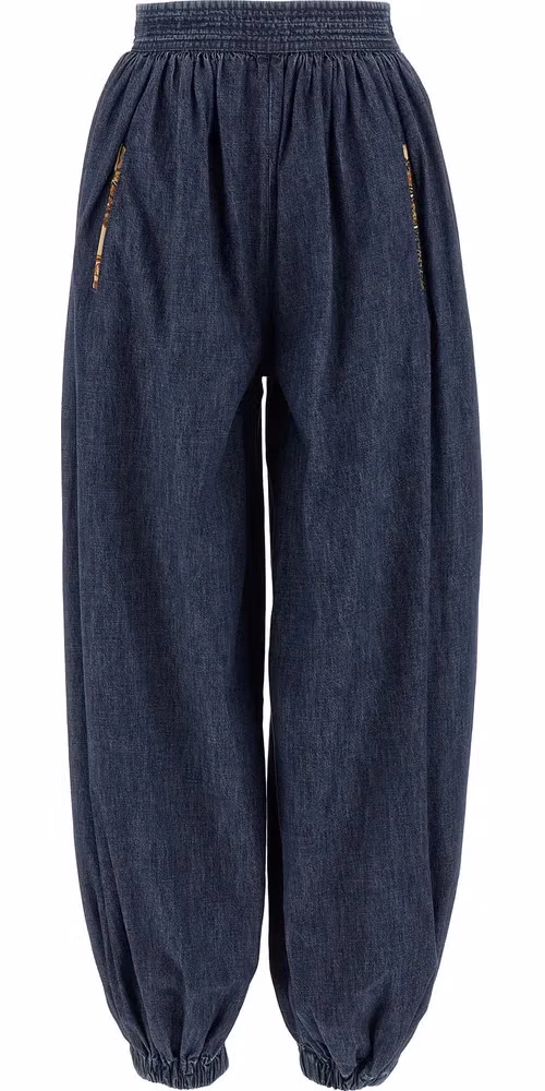 Valentino Garavani Blue Cotton Pants