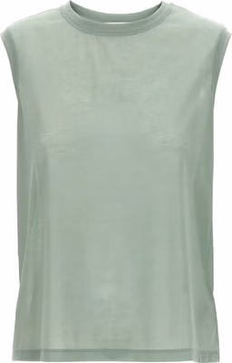 Bicolor Cotton Sleeveles T-Shirt