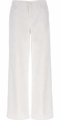 White Cotton High-Waisted Jean
