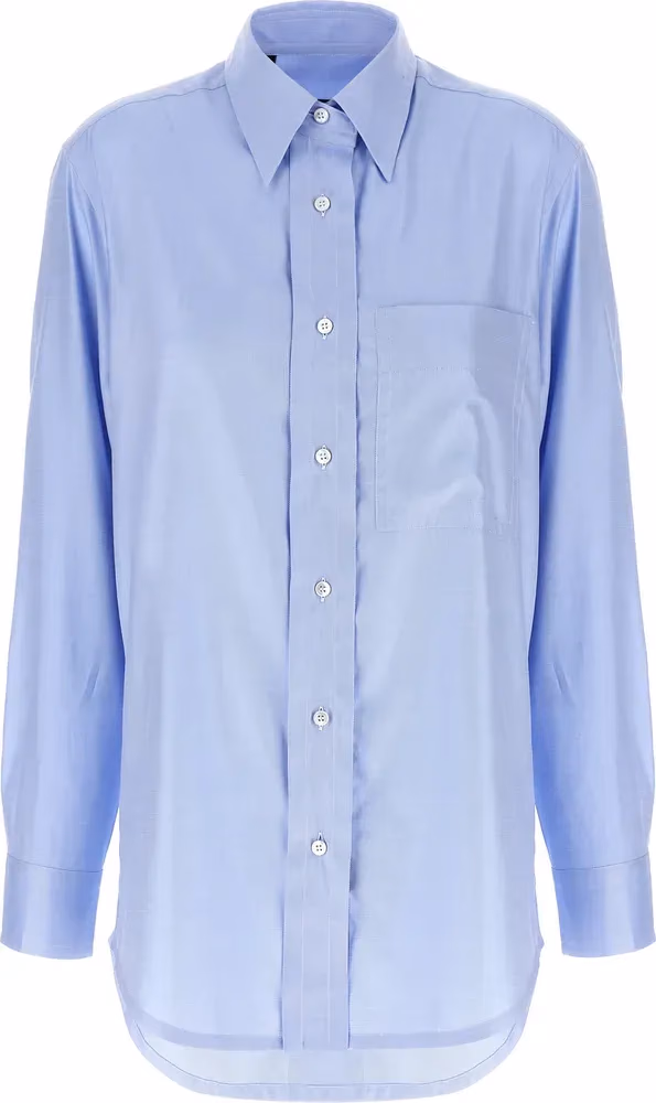 Brioni Blue Cotton Blouse