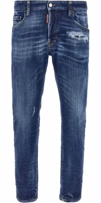 Blue Cotton Skinny Jeans