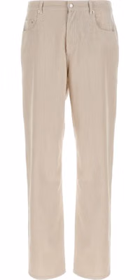 White Cotton Casual Pants