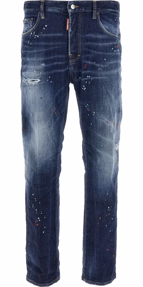 Dsquared² Blue Cotton Relaxed Fit Jeans