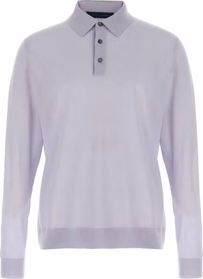 Blue Wool Polo Shirt