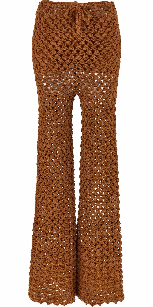 Ermanno Scervino Brown Cotton Flared Pants