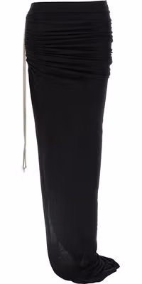 Black Wool Mini Skirt