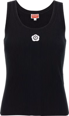Black Viscose Sleeveles T-Shirt