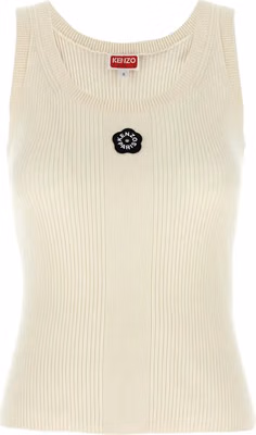White Viscose Sleeveles T-Shirt