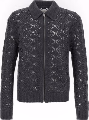 Gray Virgin Wool Cardigan