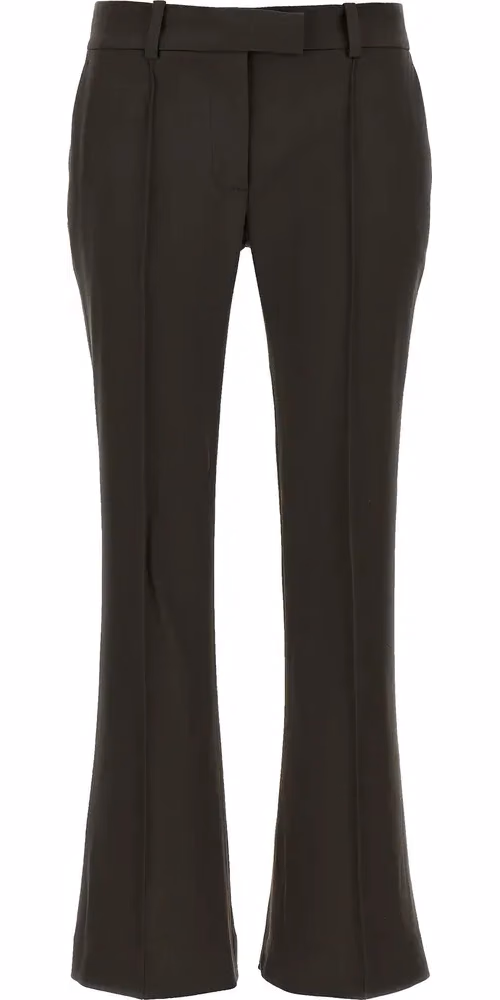 The Attico Brown Virgin Wool Flared Pants