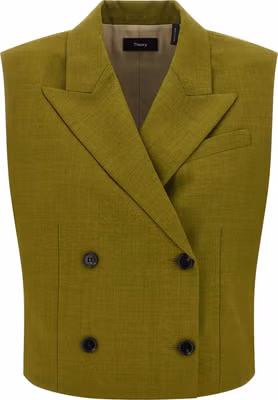 Bicolor Polyester Sleeveless Jacket