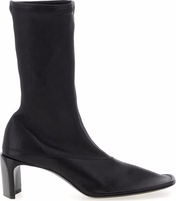 Black Lamb Leather Ankle Boots