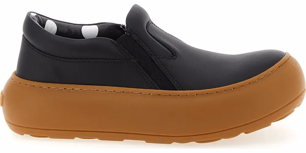 Moschino Black Leather Chunky Sneakers