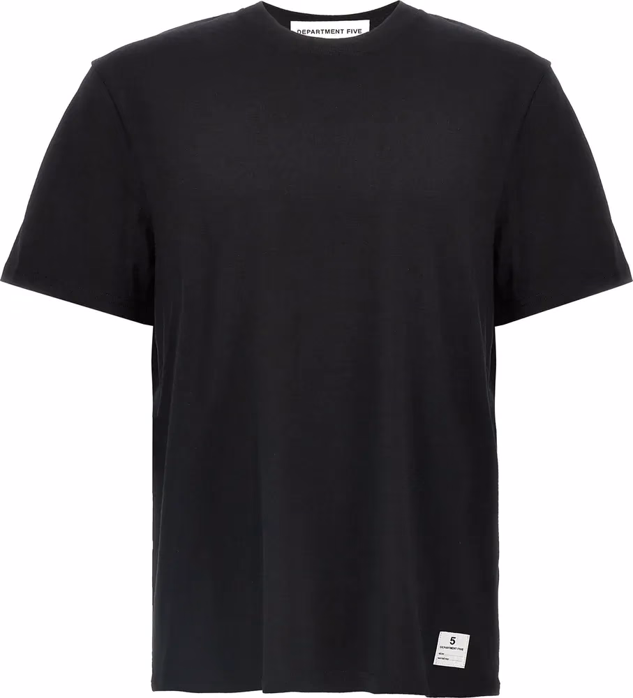 Department 5 Black Cotton T-Shirt