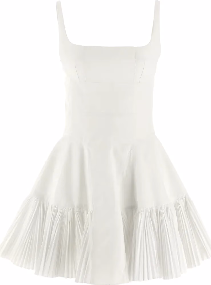 Giovanni Bedin White Poplin Short Dress