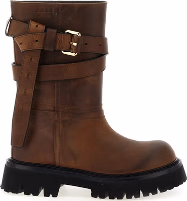 Brown Velvet Leather Over The Knee