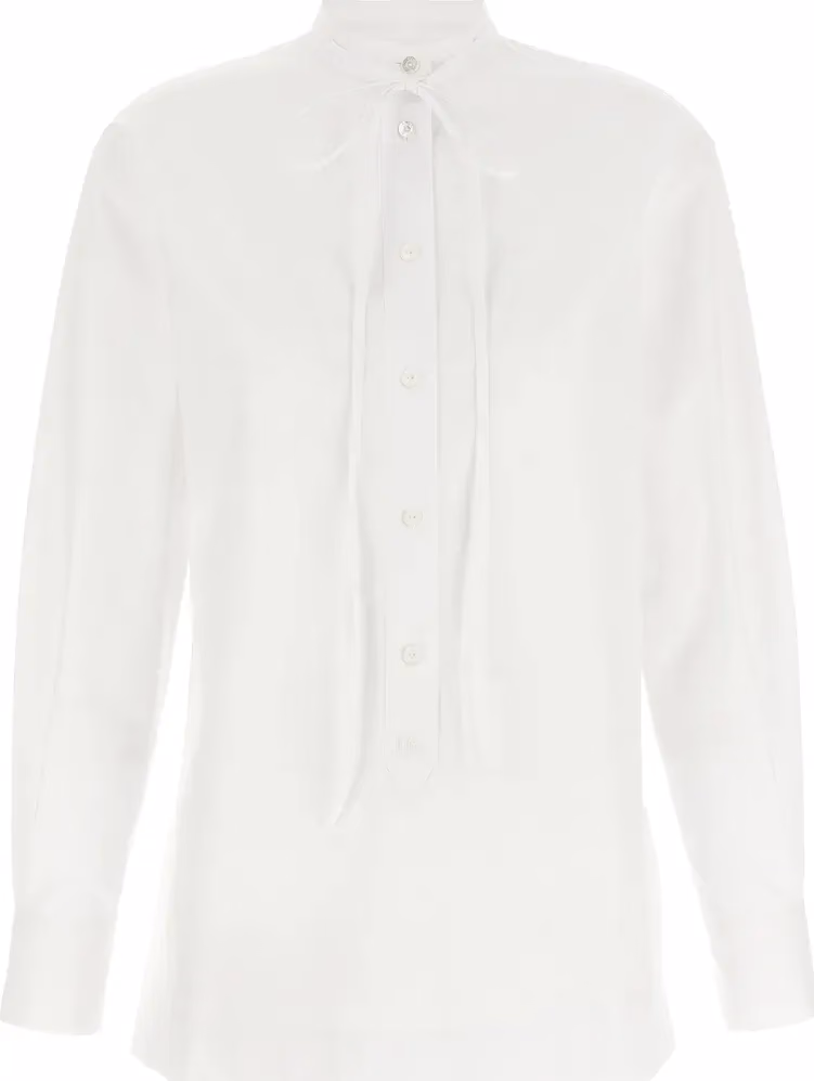 Gucci White Cotton Blouse