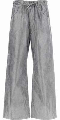 Silver Cotton Jeans Denim