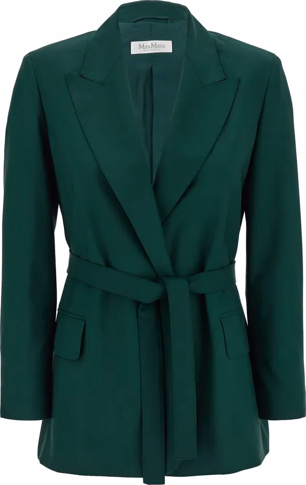 Max Mara Bicolor Virgin Wool Blazer
