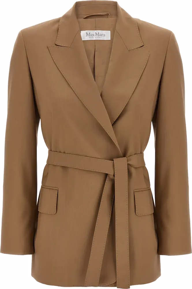 Max Mara Brown Virgin Wool Blazer
