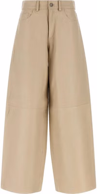 Beige Leather Pants