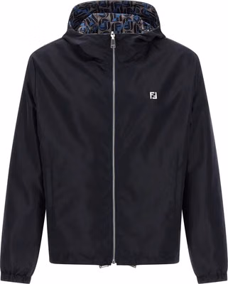 Blue Polyester Shell Jacket