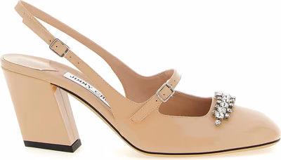 Multicolor Leather Mid Heel Pumps