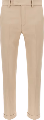Beige Cotton Chino Pants