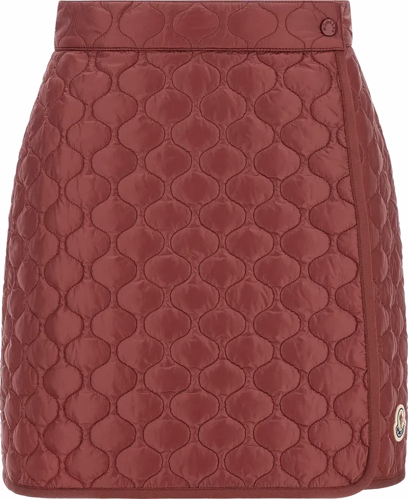 Moncler Bordeaux Polyamide Long Skirt