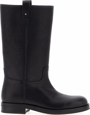 Black Calfskin Over The Knee