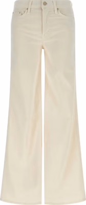 White Cotton Flared Pants