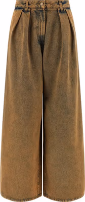 Brown Cotton Jeans Denim