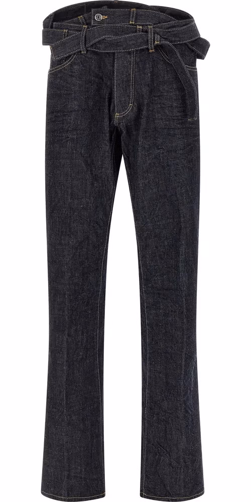 Dsquared² Blue Cotton Straight-Leg Jeans