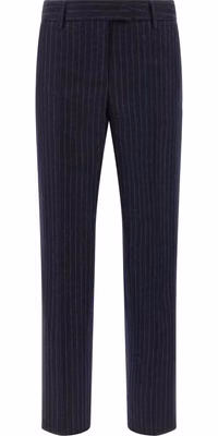 Blue Virgin Wool Dress Pants