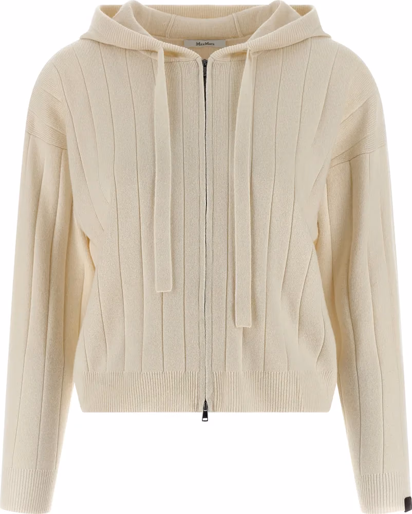 Max Mara White Cashmere Cardigan
