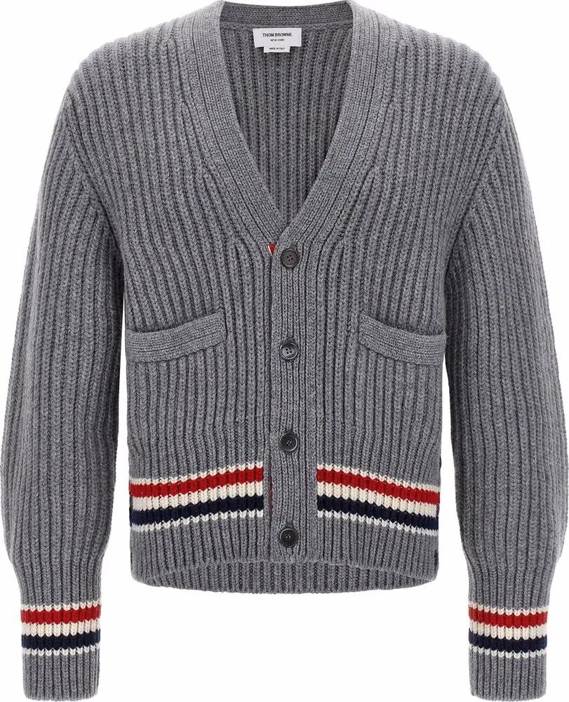 Thom Browne Gray Cashmere Cardigan