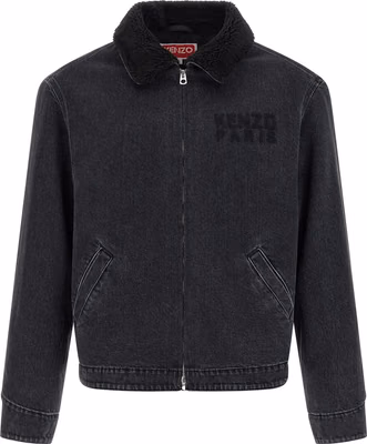 Black Cotton Denim Jacket