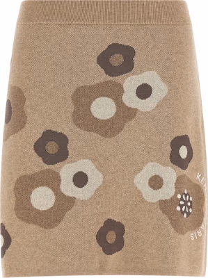 Beige Wool Long Skirt