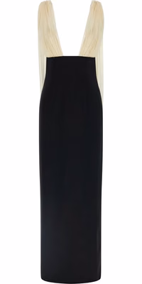 Bicolor Virgin Wool Long Dress