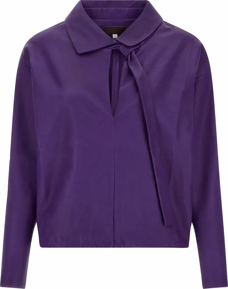STOULS Purple Lamb Leather Blouse