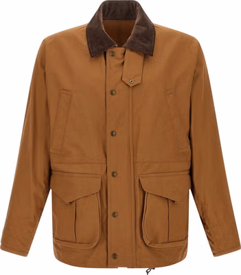 Brown Cotton Shell Jacket