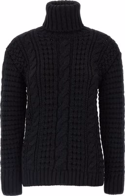Black Virgin Wool Cardigan