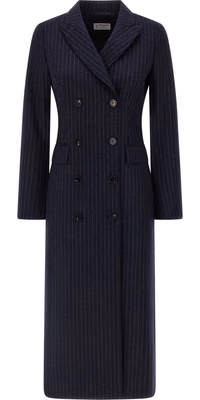 Blue Virgin Wool Coat